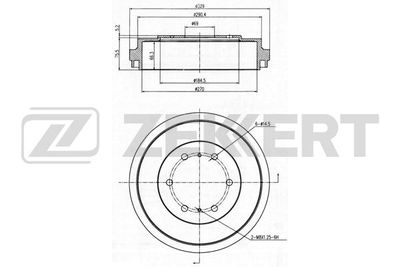  BS5559 ZEKKERT Тормозной барабан