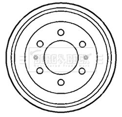  BBR7102 BORG & BECK Тормозной барабан