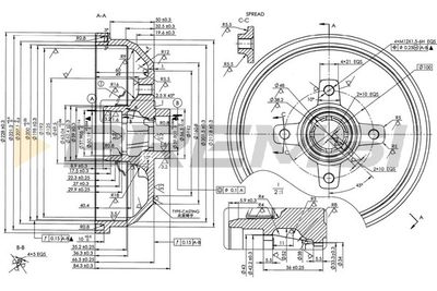  CR5139 BREMSI Тормозной барабан