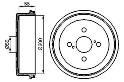  0986477090 BOSCH Тормозной барабан