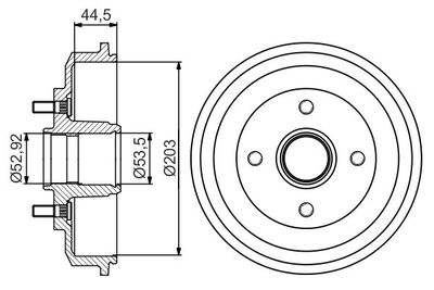  0986477266 BOSCH Тормозной барабан