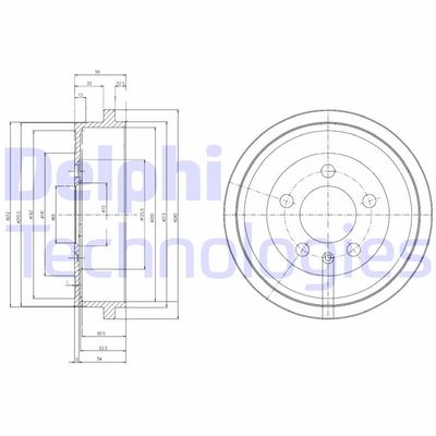  BF463 DELPHI Тормозной барабан