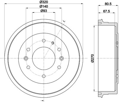  MBD314 MINTEX Тормозной барабан