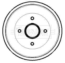  BBR7125 BORG & BECK Тормозной барабан
