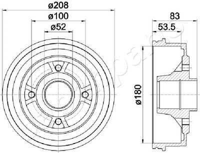  TA0709 JAPANPARTS Тормозной барабан