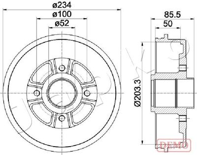  560702C JAPKO Тормозной барабан