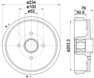  MBD293 MINTEX Тормозной барабан