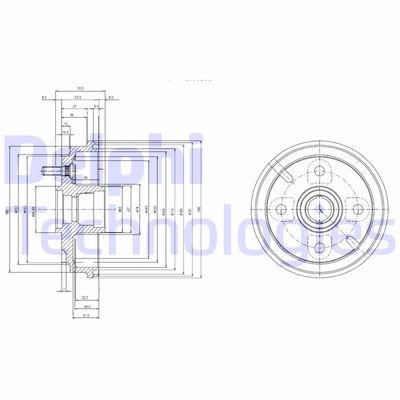  BF518 DELPHI Тормозной барабан