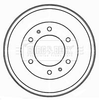  BBR7209 BORG & BECK Тормозной барабан