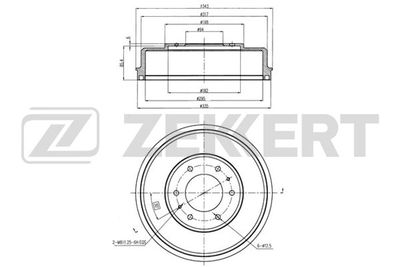  BS5272 ZEKKERT Тормозной барабан