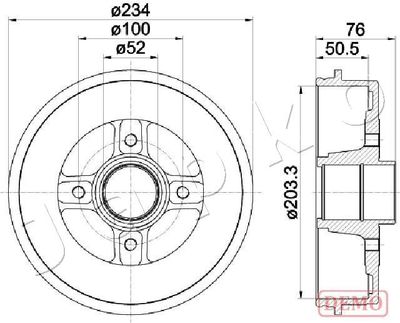  560704C JAPKO Тормозной барабан