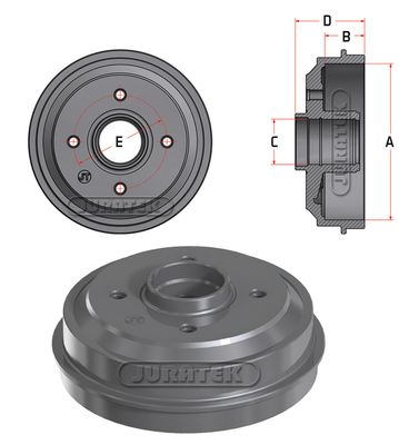  JDR016 JURATEK Тормозной барабан