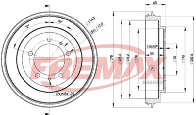  BD7040 FREMAX Тормозной барабан