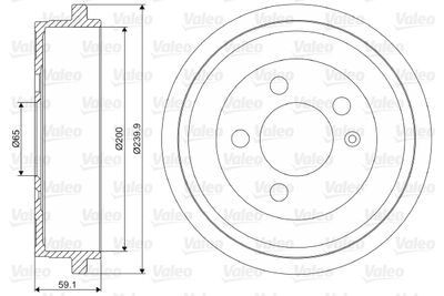  237099 VALEO Тормозной барабан