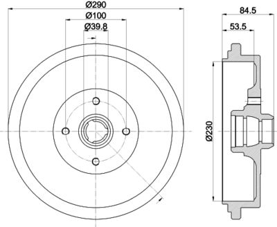  MBD218 MINTEX Тормозной барабан