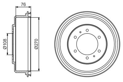  0986477233 BOSCH Тормозной барабан