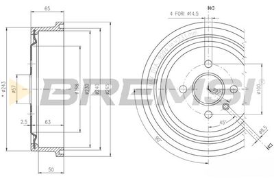  CR5560 BREMSI Тормозной барабан