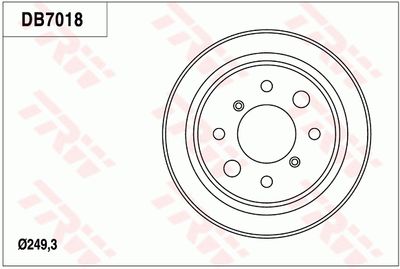  DB7018 TRW Тормозной барабан