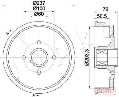  560700C JAPKO Тормозной барабан