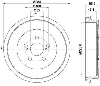  MBD400 MINTEX Тормозной барабан