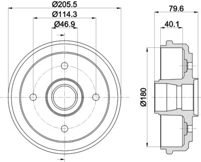  8DT355300561 HELLA PAGID Тормозной барабан