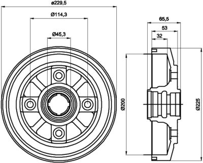  MBD228 MINTEX Тормозной барабан