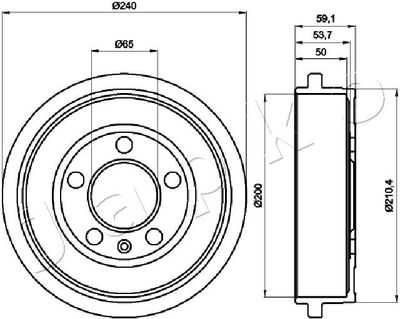  560900 JAPKO Тормозной барабан