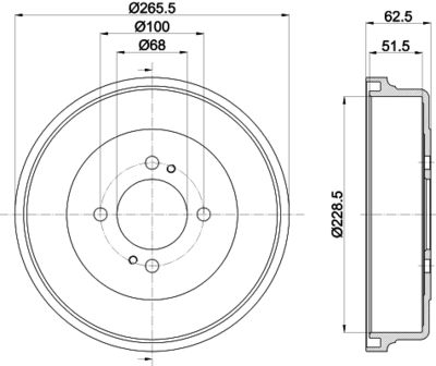  MBD271 MINTEX Тормозной барабан