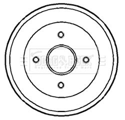 BBR7135 BORG & BECK Тормозной барабан