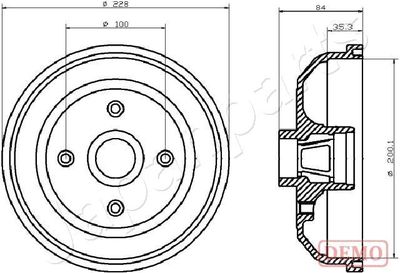  TA0406C JAPANPARTS Тормозной барабан