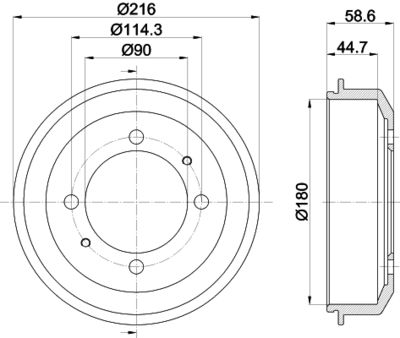  MBD356 MINTEX Тормозной барабан