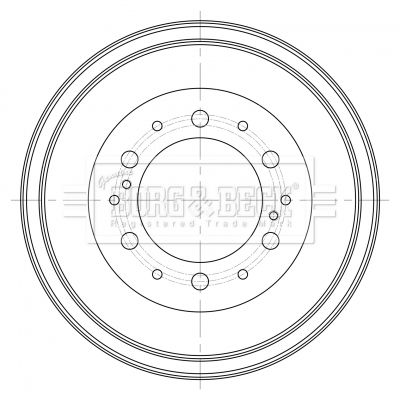  BBR7261 BORG & BECK Тормозной барабан