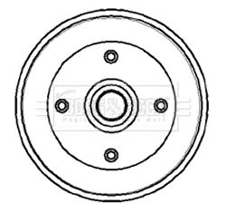  BBR7051 BORG & BECK Тормозной барабан
