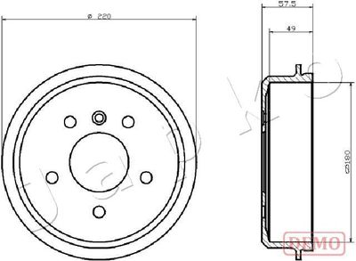  560500C JAPKO Тормозной барабан