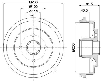  MBD385 MINTEX Тормозной барабан