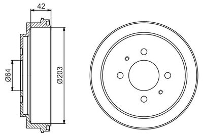  0986477246 BOSCH Тормозной барабан