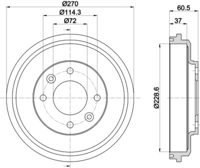  MBD324 MINTEX Тормозной барабан