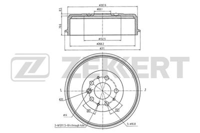  BS5450 ZEKKERT Тормозной барабан