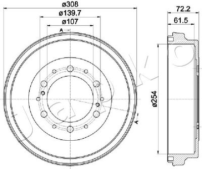  56225 JAPKO Тормозной барабан
