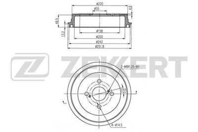  BS6320 ZEKKERT Тормозной барабан