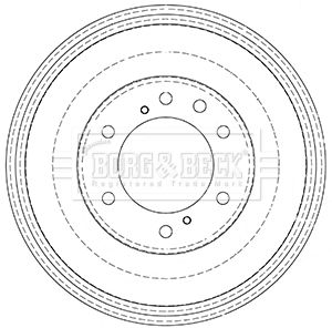  BBR7245 BORG & BECK Тормозной барабан