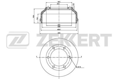  BS5064 ZEKKERT Тормозной барабан