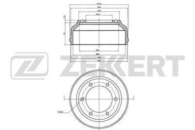  BS6038 ZEKKERT Тормозной барабан