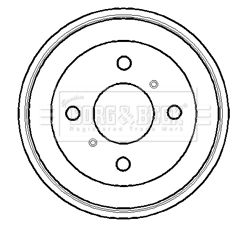  BBR7097 BORG & BECK Тормозной барабан