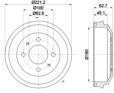  MBD377 MINTEX Тормозной барабан