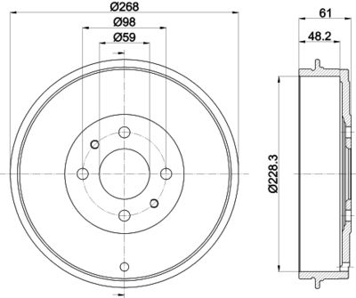  MBD219 MINTEX Тормозной барабан