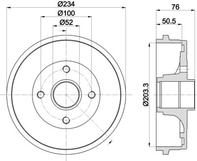  MBD317 MINTEX Тормозной барабан