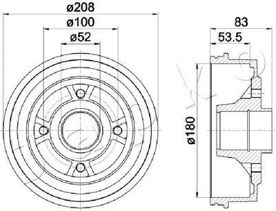  560709 JAPKO Тормозной барабан