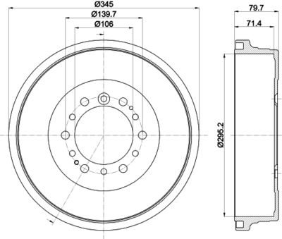  MBD388 MINTEX Тормозной барабан