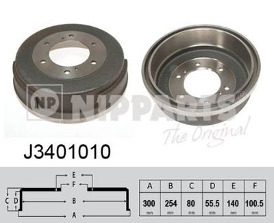  J3401010 NIPPARTS Тормозной барабан